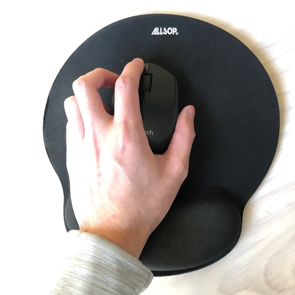 Allsop Foam Mouse Pad/Wrist Rest Combo, Black, 9x10", Ergonomic Support - Picture 3 of 15